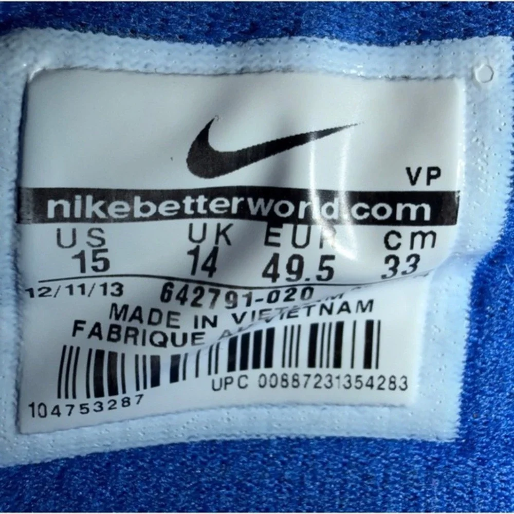 Size 15 - Nike Flex 2014 Run Mens Midnight Navy Silver‎          1733